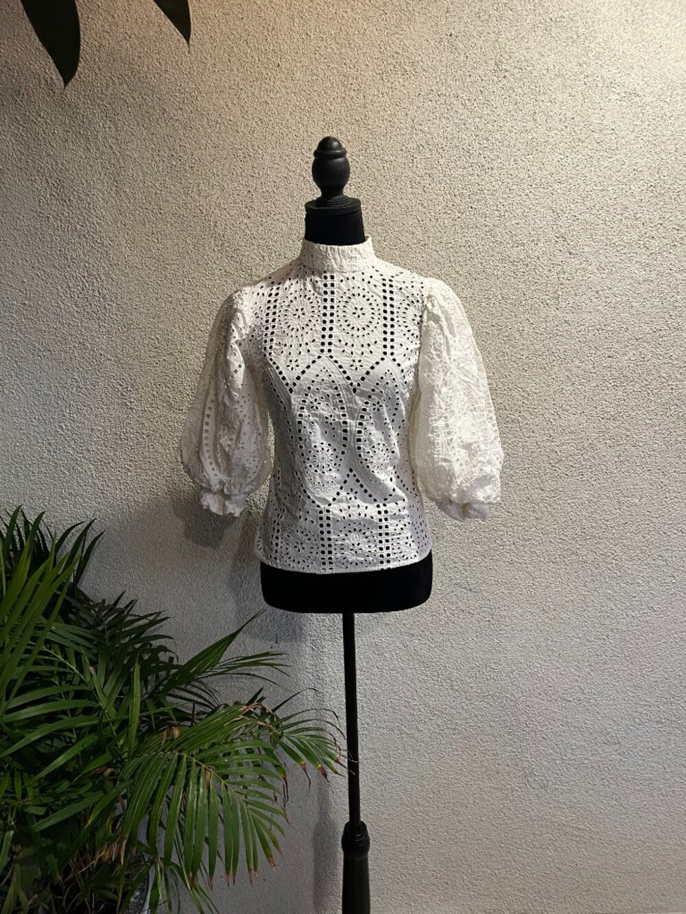 White intricate blouse